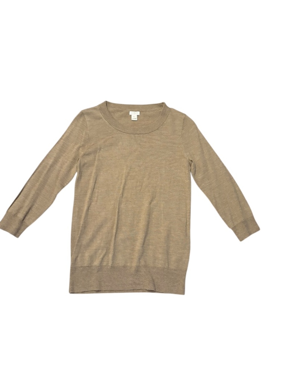 J. Crew j crew light brown tan merino wool sweater xs